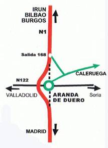 Mapa llegada Caleruega